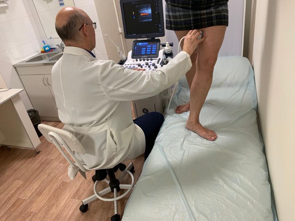 Ultrasound diagnosis of varicose veins. 